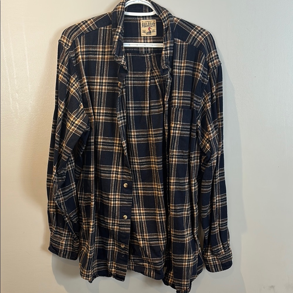 Tan and Blue Lightweight Shirt Jacket